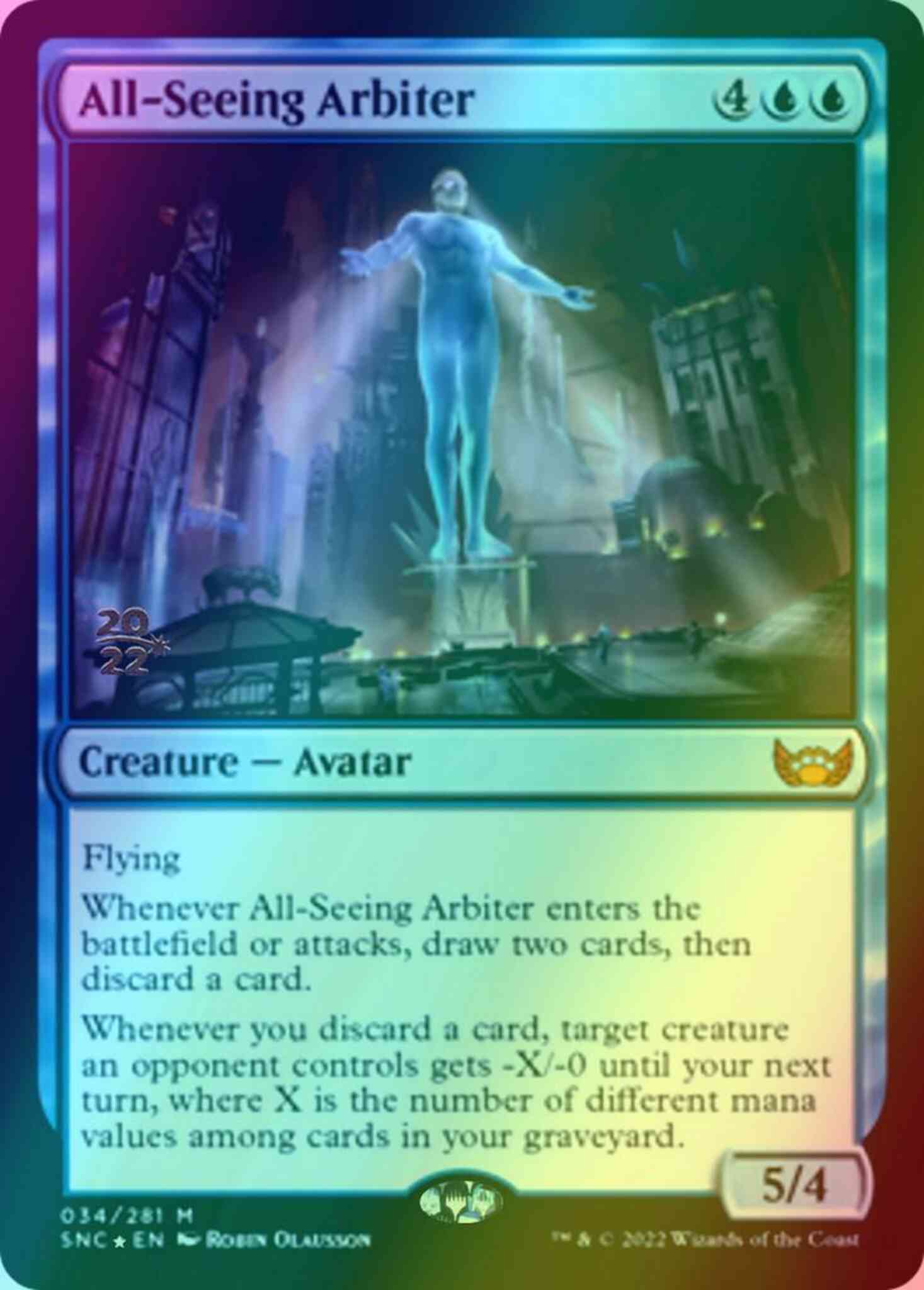 All-Seeing Arbiter [Prerelease] [34s] [Streets of New Capenna: Promos] [Foil]