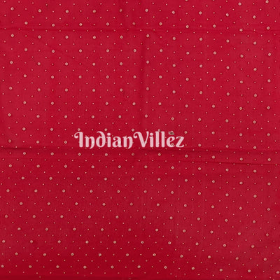 Red Color Bull Motif Banarasi  Khaddi Georgette Shikargah Saree