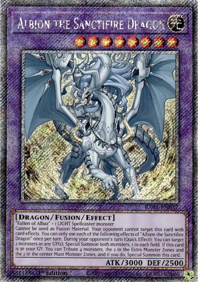 Albion the Sanctifire Dragon - RA05-EN037 - Platinum Secret Rare - 1st Edition