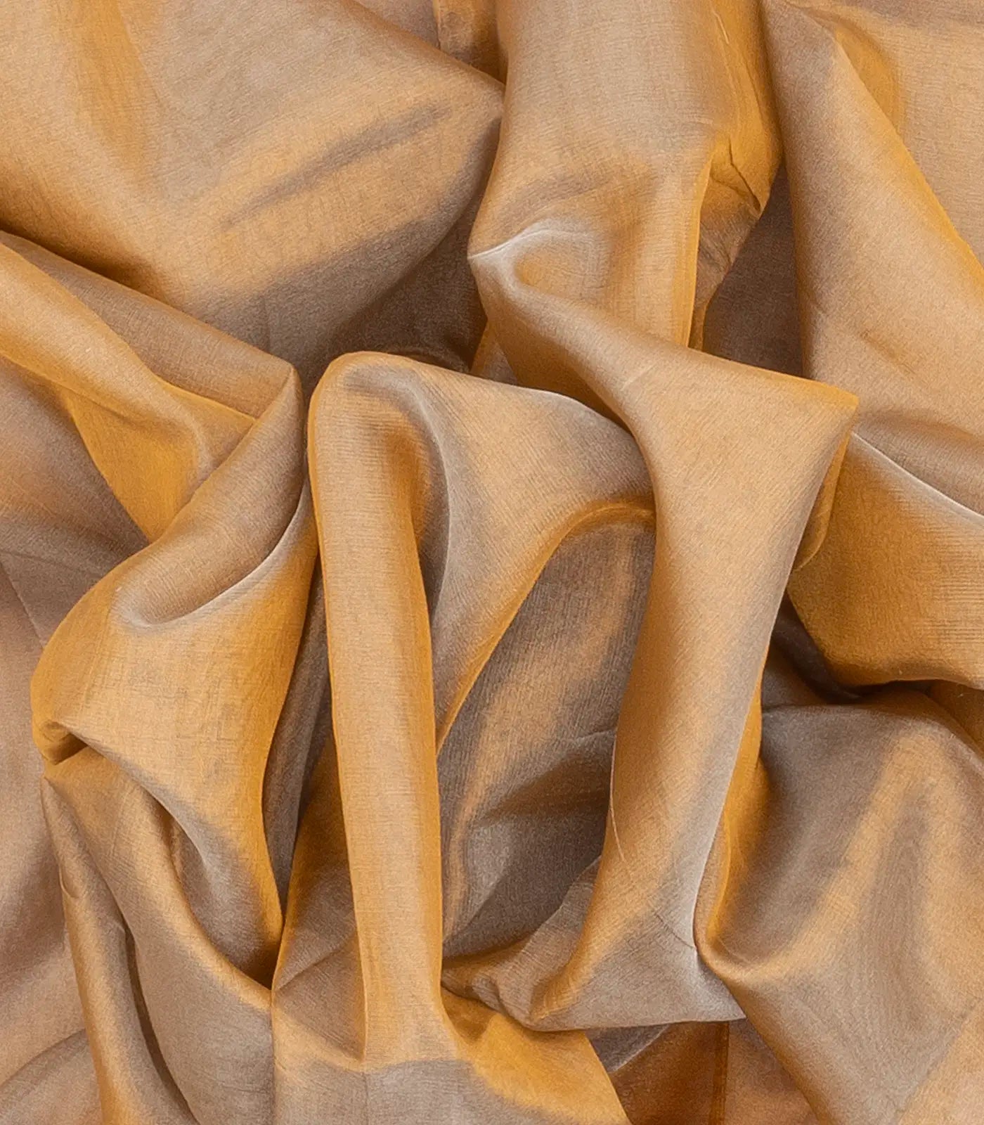 Taupe Handloom Plain Uppada Silk Saree With Zari Border