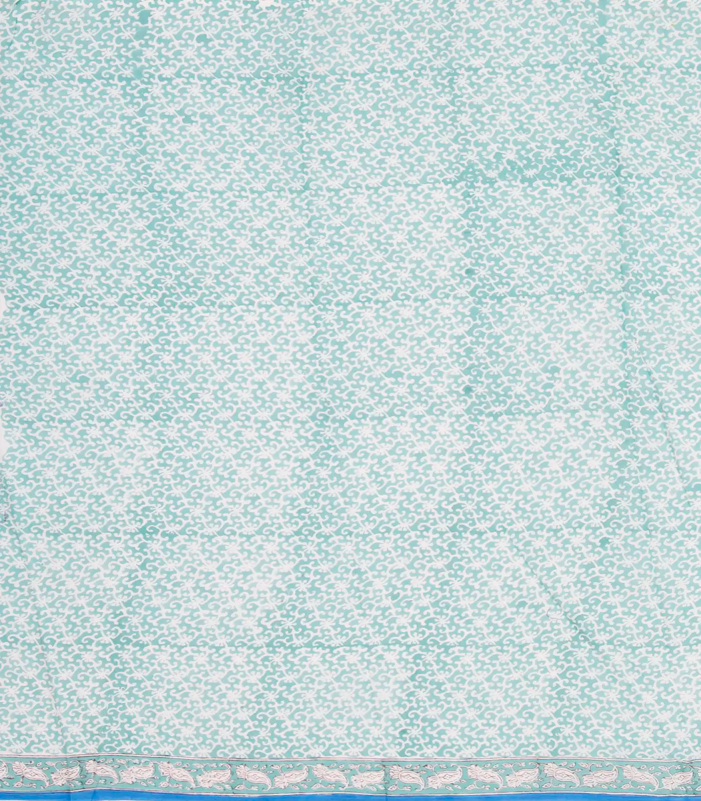 White Woven Jaipur Cotton Saree Printed With Micky Mouse Motifs