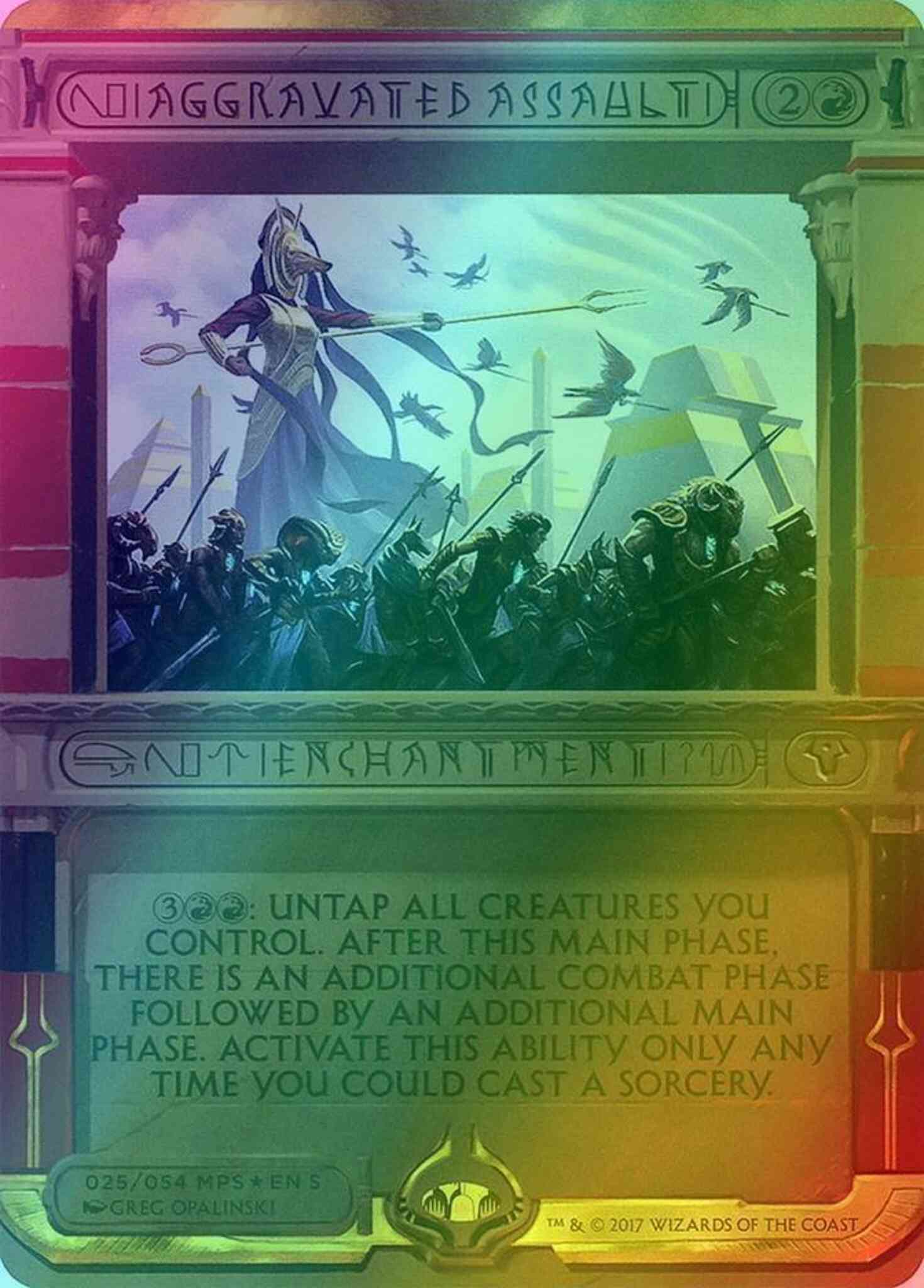 Aggravated Assault [25] [Masterpiece Series] [Amonkhet Invocations] [Foil]