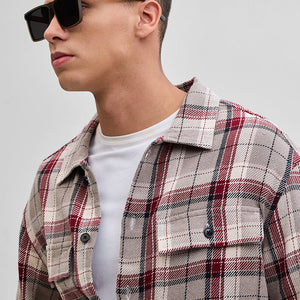 Brown Double Pocket Flannel Overshirt