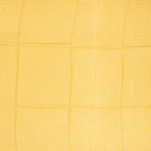 Gold Handwoven Linen Saree Printed With Floral Motifs