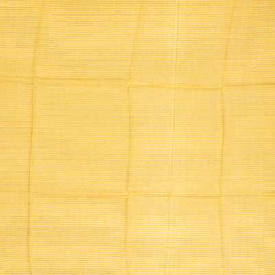 Gold Handwoven Linen Saree Printed With Floral Motifs