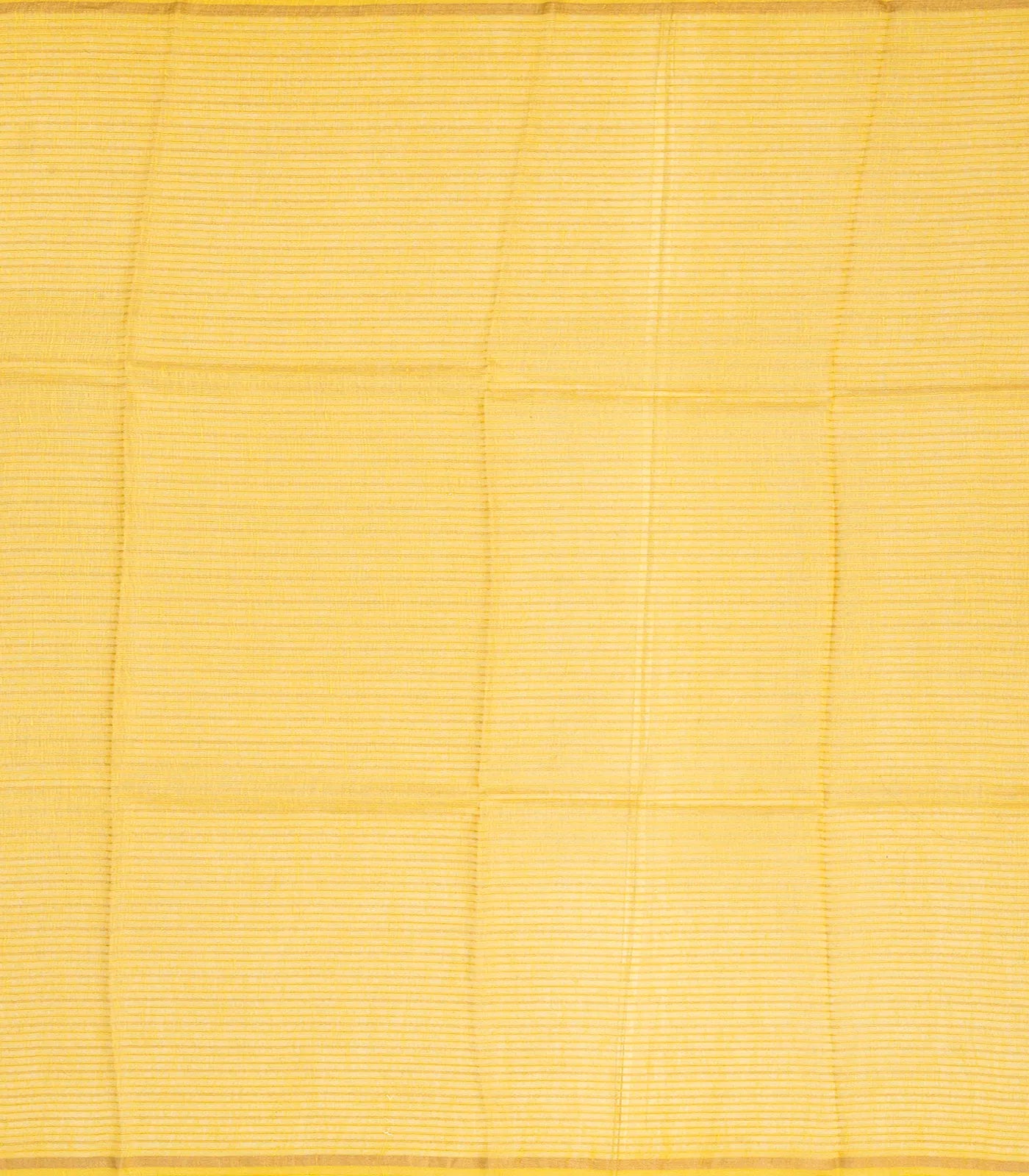 Gold Handwoven Linen Saree Printed With Floral Motifs