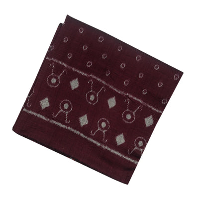 Maroon Handloom Orissa Cotton Saree With Tie & Dye Motifs