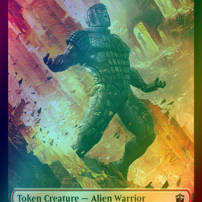 Alien Angel Token (11) // Alien Warrior Token (14) [Universes Beyond: Doctor Who: Tokens] [Foil]