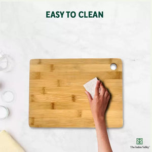 100% Natural Bamboo Wood Chopping/Cutting Board, Toxin-free, No Dye/Polish, Strong,Scratch Resistant 32cm in Length /21.7cm in Width