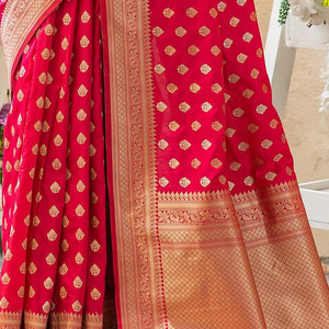 Hot Pink Banarasi Butti Saree