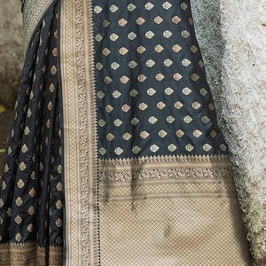 Shadow Grey Banarasi Butti Saree