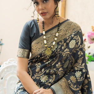 Timber Green Banarasi Saree