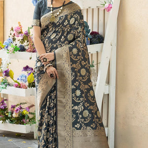 Timber Green Banarasi Saree