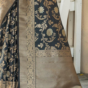 Timber Green Banarasi Saree