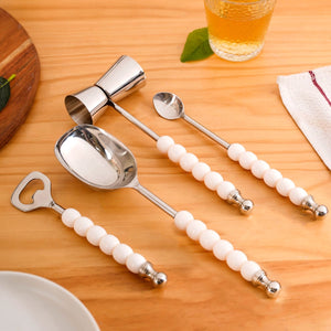 Set Of 4 Mixologist Essential Bar Tools With Stand