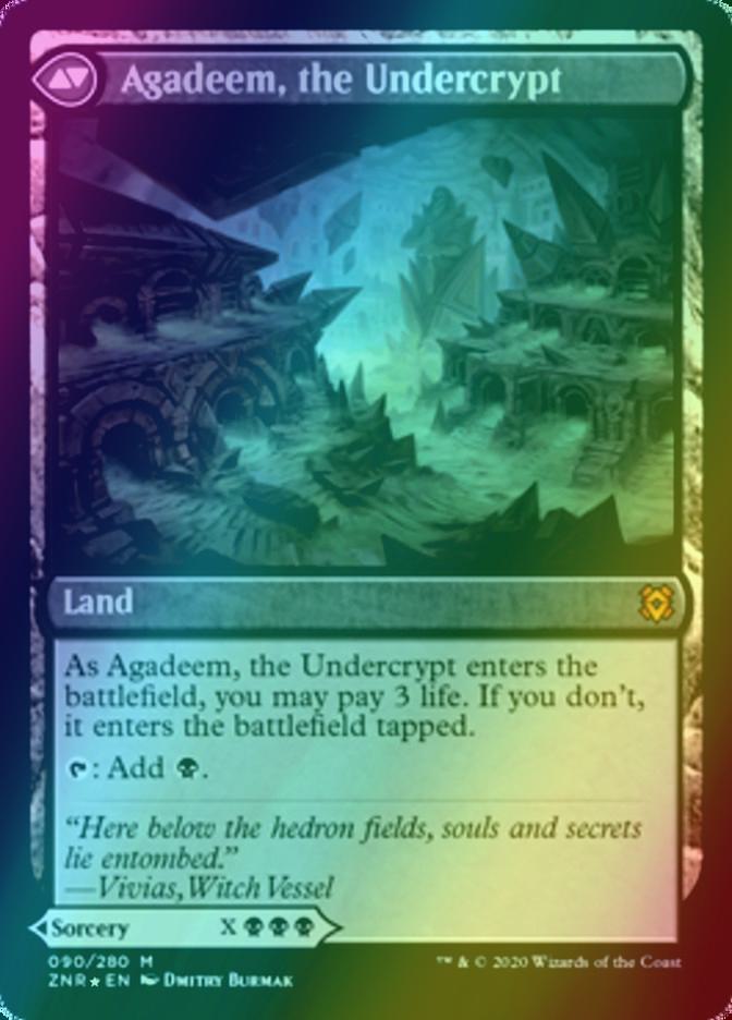 Agadeem's Awakening // Agadeem, the Undercrypt [Prerelease] [90s] [Zendikar Rising Promos] [Foil]