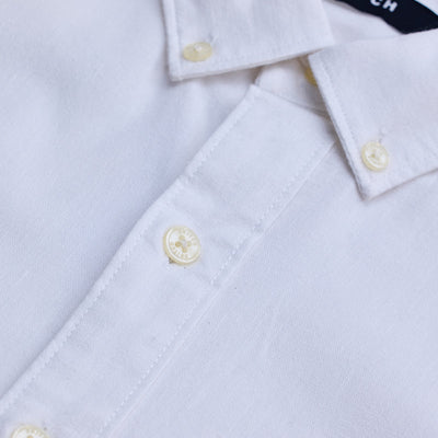 White Solid Oxford Shirt