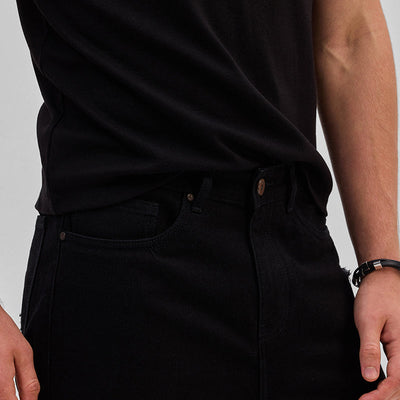 Black Distressed Loose Fit Jeans