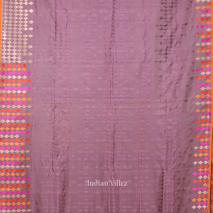 Exclusive Lavender Satin Banarasi Saree