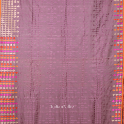 Exclusive Lavender Satin Banarasi Saree