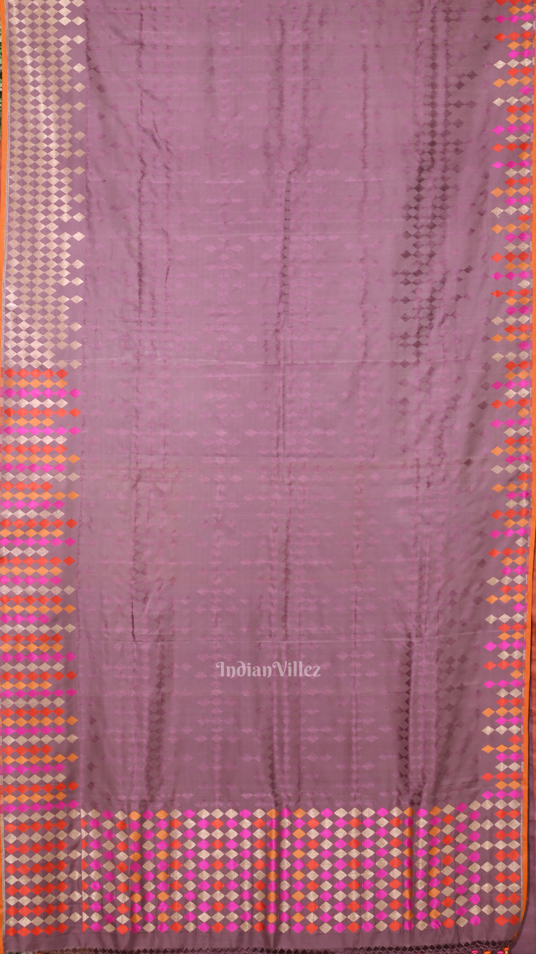 Exclusive Lavender Satin Banarasi Saree