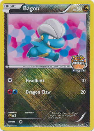 Bagon - 6/20 - Crosshatch Holo Regional Championship Promo [Reverse Holo]