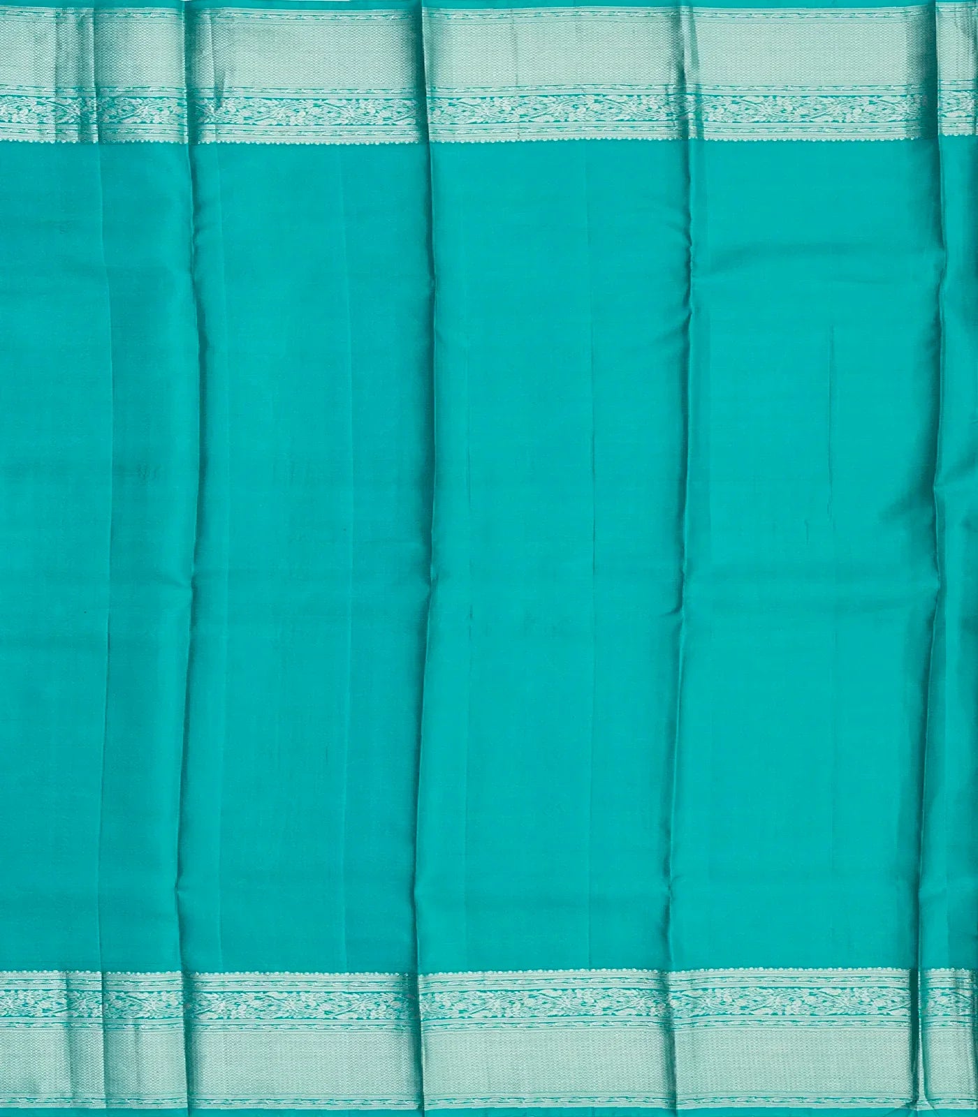 Dark Peach Silk Saree With Floral Motifs & Contrast Pallu