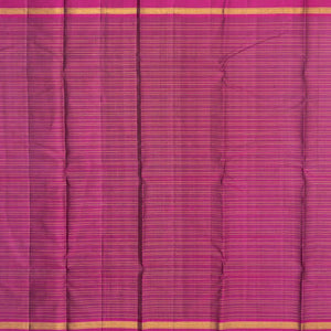 Navy Blue Handloom Kanchipuram Silk Saree With Checks