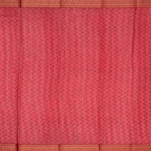 Maroon Woven Chanderi Cotton Saree With Red Border