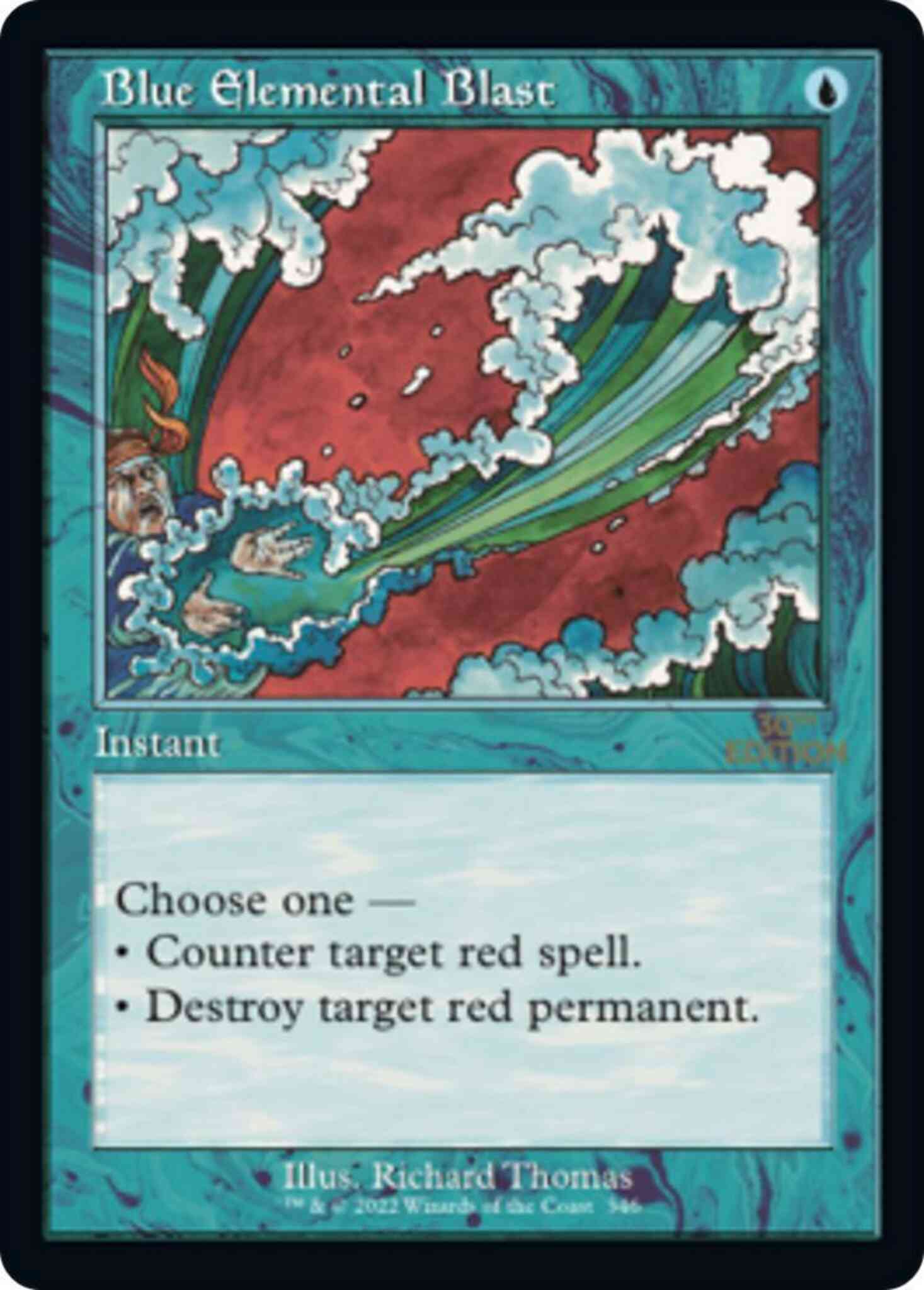 Blue Elemental Blast [346] [Retro Frame] [30th Anniversary Edition] [Non-Foil]