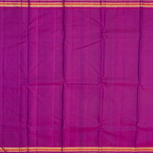 Multi Colour Handloom Korvai Kanchipuram Silk Saree With Checks
