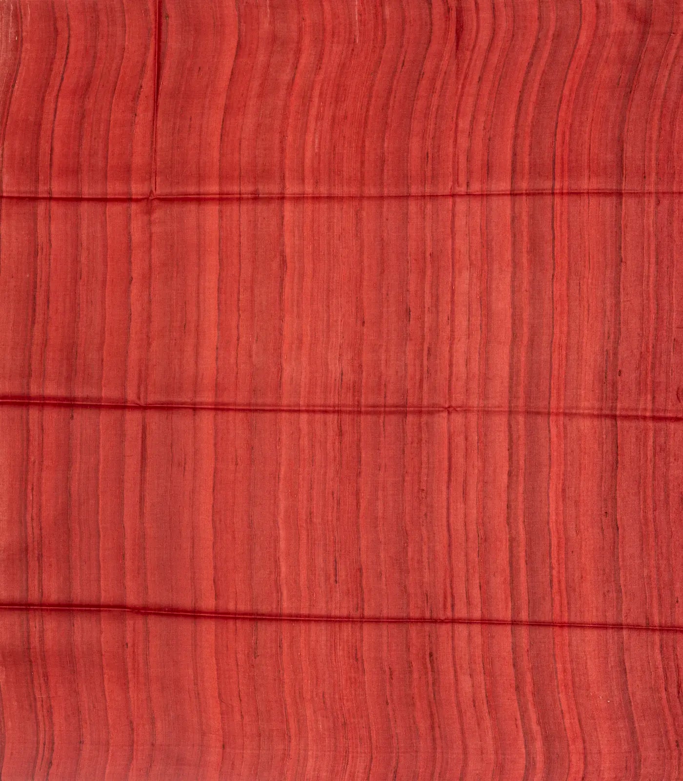 Crimson Handloom Tussar Silk Saree With Printed Fish Motifs