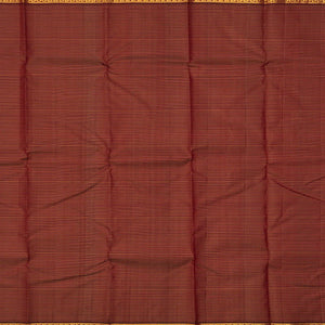 Maroon Handloom Kanchipuram Silk Saree With Zari Checks