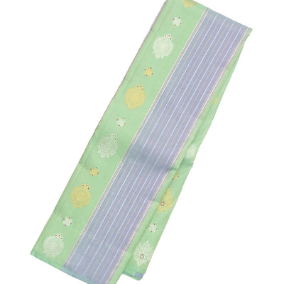 Grey Handloom Kanchipuram Silk Saree With Meena Floral Motifs