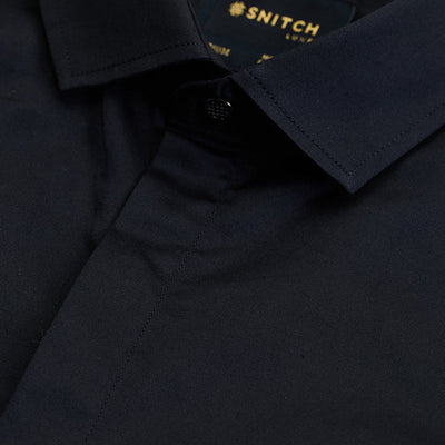 Black Embellished Slim Fit Shirt