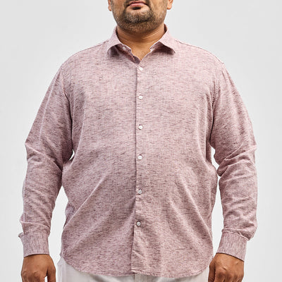 Mauve Linen Blend Shirt