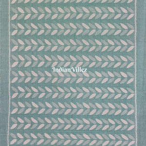 Mint Green Odisha Ikat Sambalpuri Cotton Saree