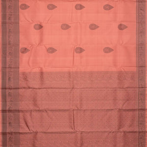 Dusty Pink Handloom Kanchipuram Silk Saree With Annam Buttas
