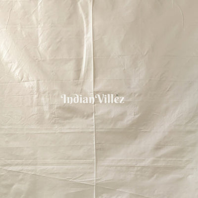 Off-White Tribal Art Konark Temple Hand-Painted Pattachitra Saree