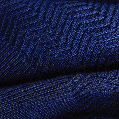 Navy Knitted Polo T-Shirt