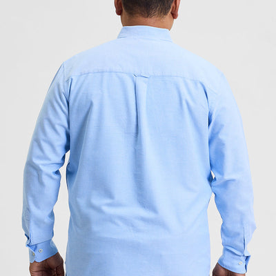 Blue Button Down Regular Fit Shirt