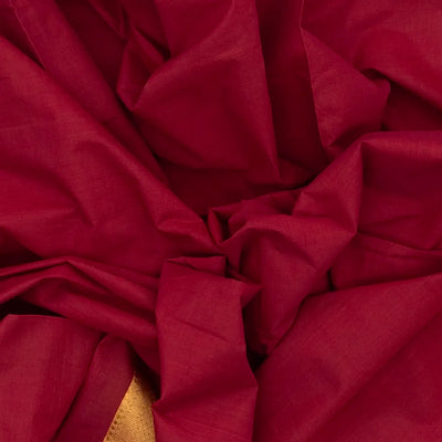 Pink Mangalagiri Cotton Saree With Contrast Zari Border