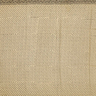 Dark Olive Handloom Chanderi Cotton Saree With Printed Floral Motif