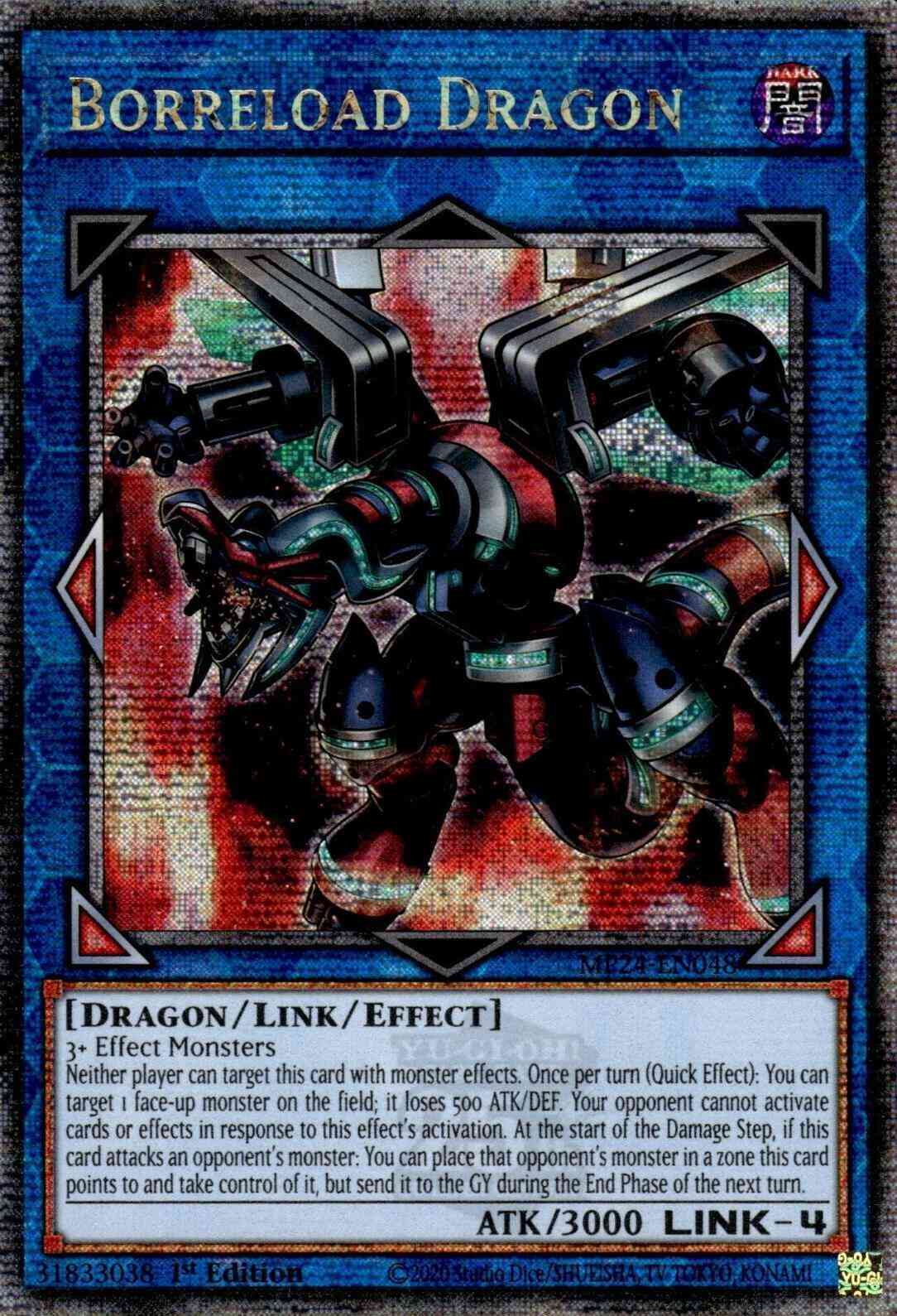 Borreload Dragon - Alternate Art - MP24-EN048 - Quarter Century Secret Rare - 1st Edition