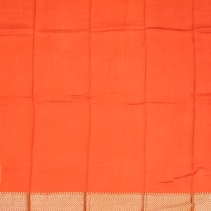 Taupe Woven Chiniya Silk Saree Digital Printed With Floral Motifs