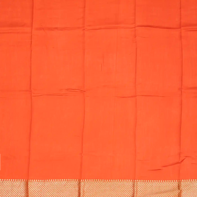 Taupe Woven Chiniya Silk Saree Digital Printed With Floral Motifs