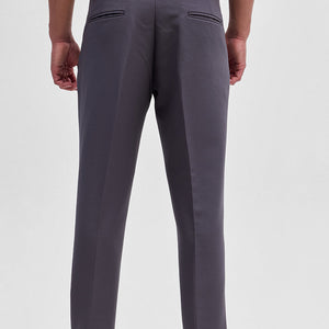 Grey Slim Fit Stretch Trousers