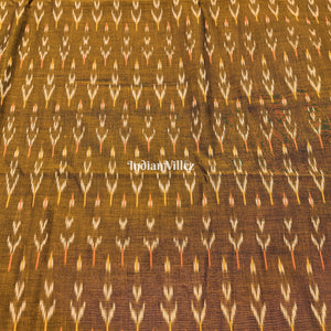 Mehndi Green Handwoven Pochampally Ikat Cotton Fabric