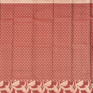 Grey Handloom Kanchipuram Silk Saree With Abstract Stripes