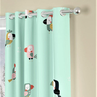 Premium 100% Cotton Curtain for Window & Curtains for Door - Pack of 1 Curtain, Blue Pelican